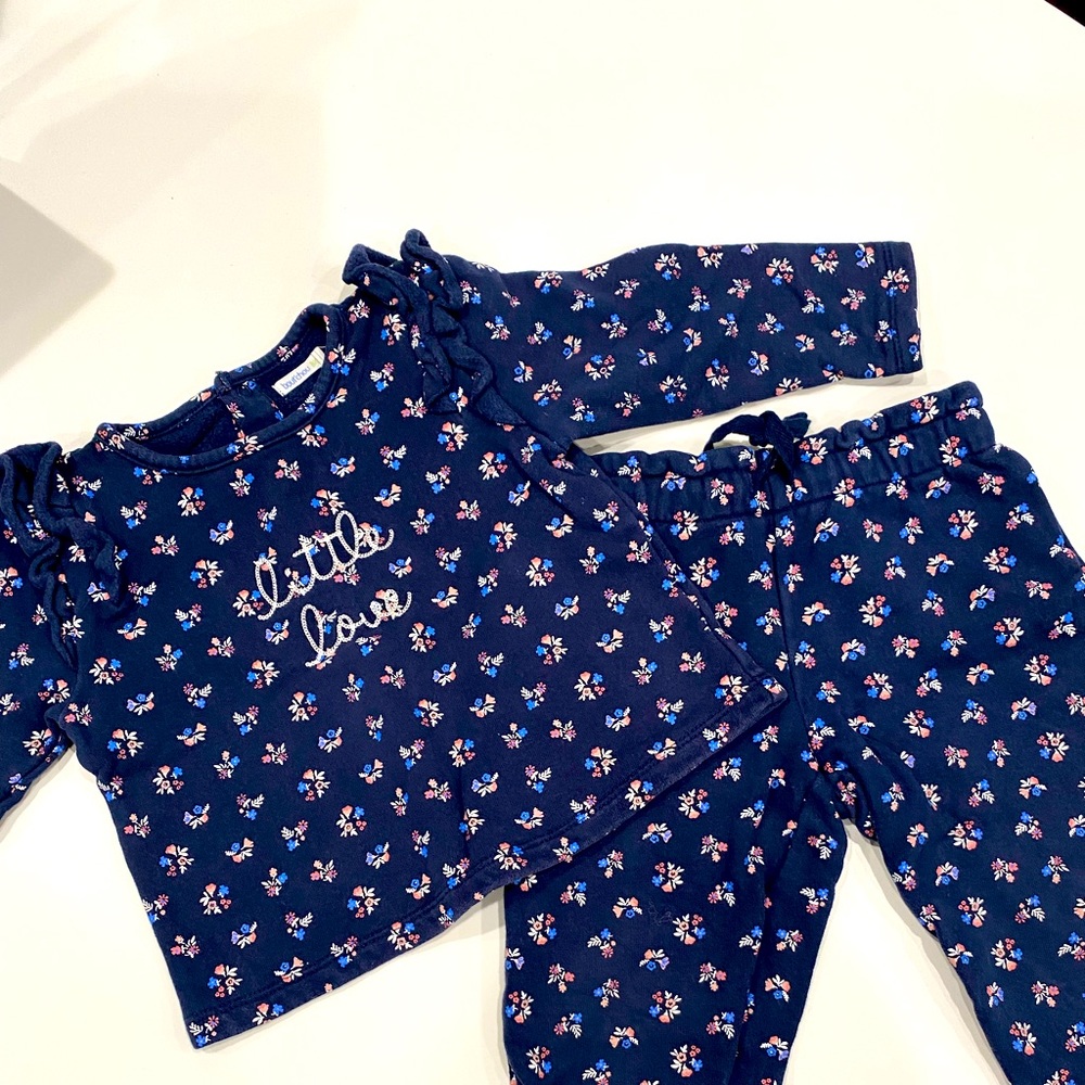 Bout’chou Monoprix 24 month toddler girls sweatshirt and pants